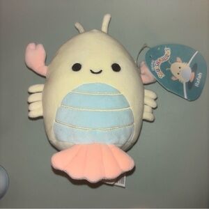 Squishmallows Rafah the Lobster 5” Plush - Cream, Blue, and Pink NWT